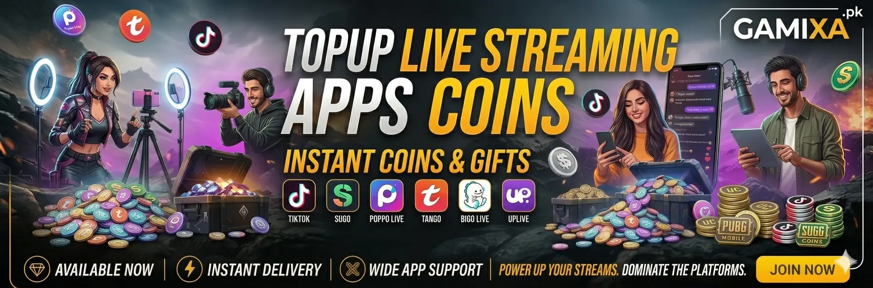 live streaming apps coins store